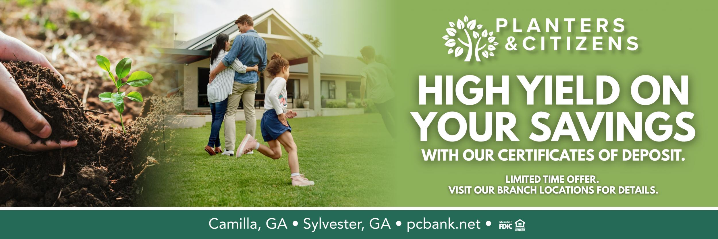 High Yield on Your Savings with our Certificates of Deposit. Limited Time Offer. Visit your local branch for details.